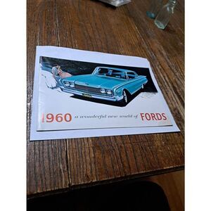 Vintage 1960 Ford Advertising Brochure Wonderful New World of Ford FD-C-6010